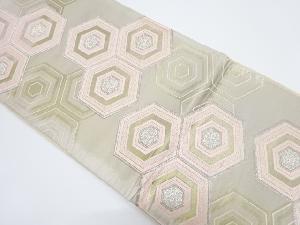 アンティーク 重ね亀甲模様織り出し袋帯(材料)